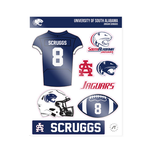 South Alabama - NCAA Football : Jordan Scruggs - Sticker Sheet-0