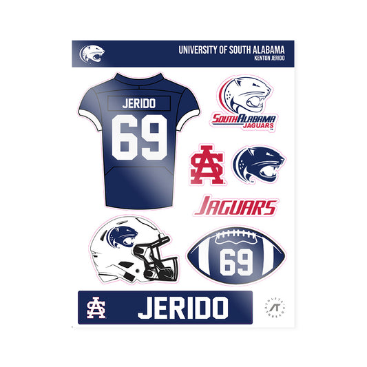 South Alabama - NCAA Football : Kenton Jerido - Sticker Sheet-0