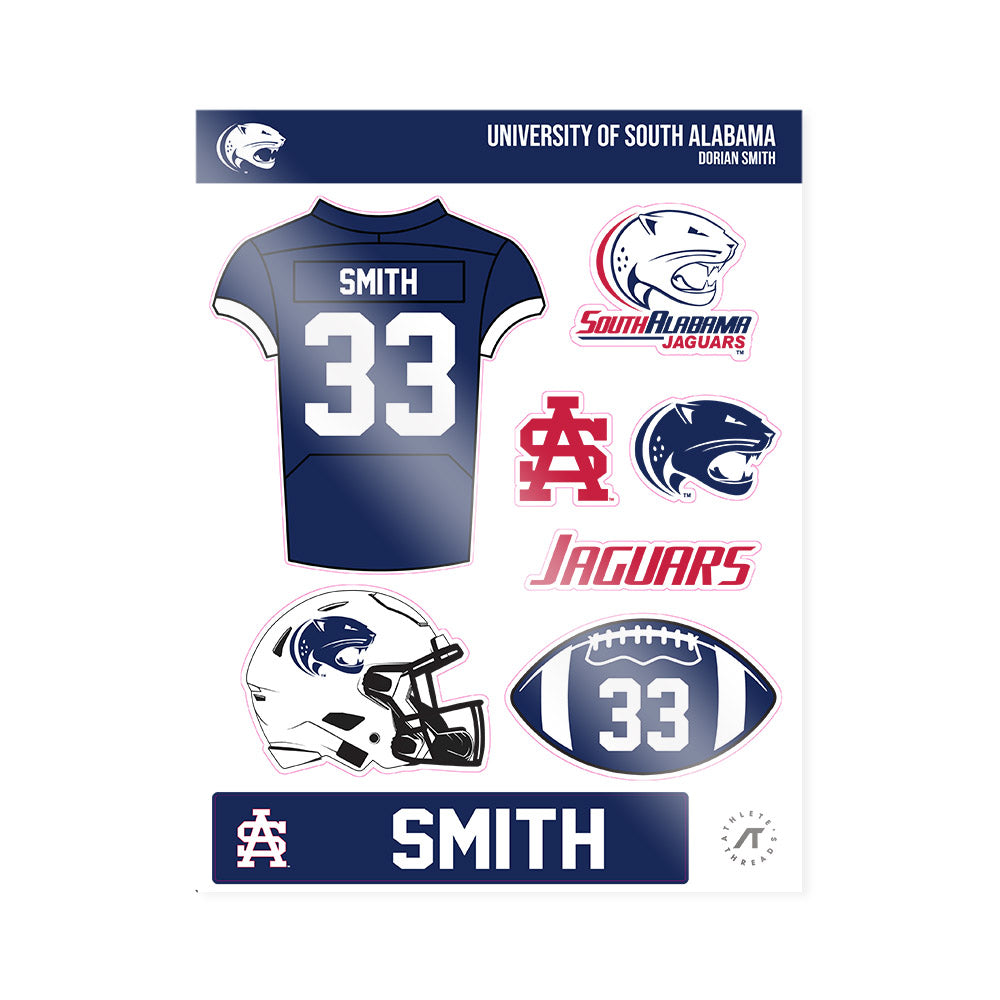 South Alabama - NCAA Football : Dorian Smith - Sticker Sheet-0