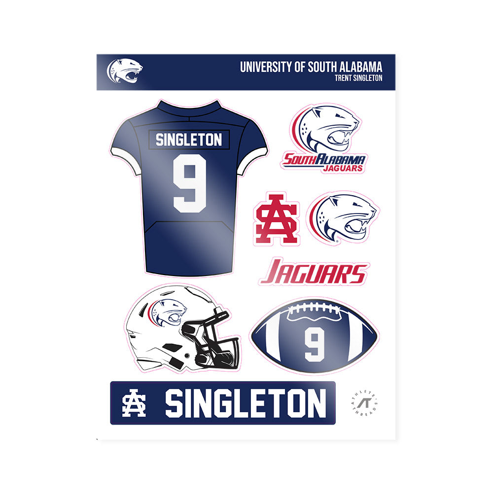 South Alabama - NCAA Football : Trent Singleton - Sticker Sheet-0