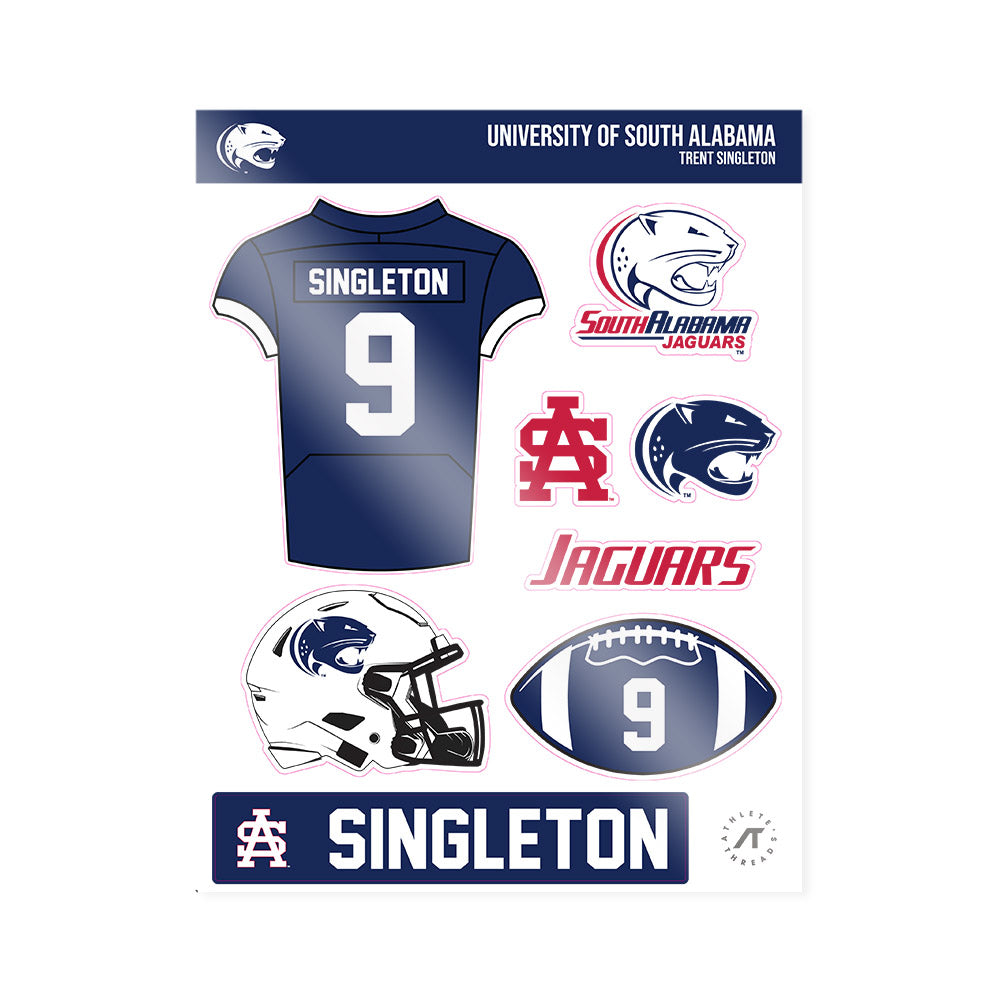 South Alabama - NCAA Football : Trent Singleton - Sticker Sheet-0