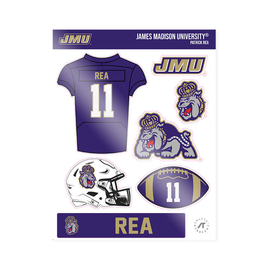 JMU - NCAA Football : Patrick Rea - Sticker Sheet-0