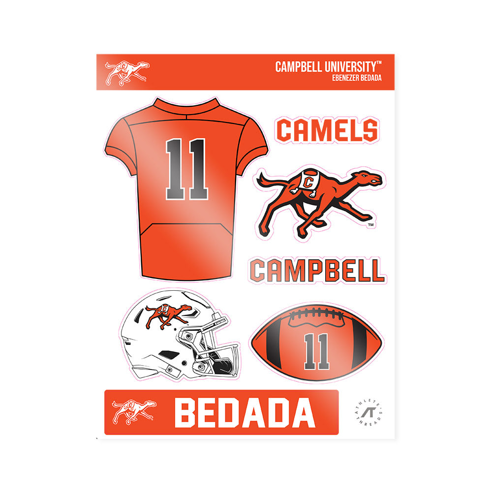 Campbell - NCAA Football : Ebenezer Bedada - Sticker Sheet-0