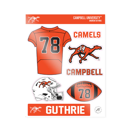 Campbell - NCAA Football : Andrew Guthrie - Sticker Sheet-0