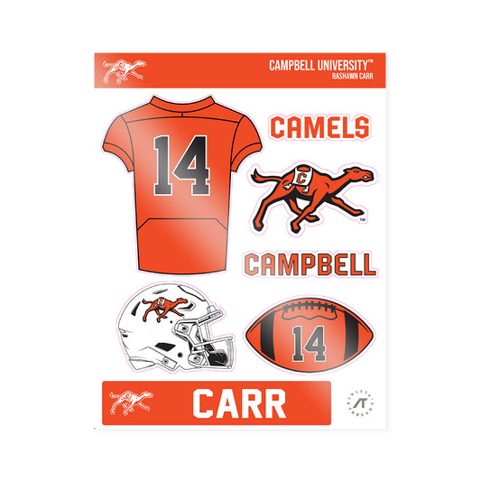 Campbell - NCAA Football : Rashawn Carr - Sticker Sheet-0