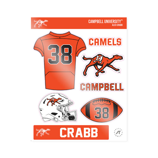 Campbell - NCAA Football : Alex Crabb - Sticker Sheet-0