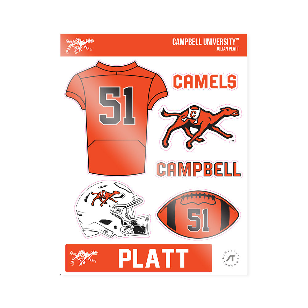 Campbell - NCAA Football : Julian Platt - Sticker Sheet-0