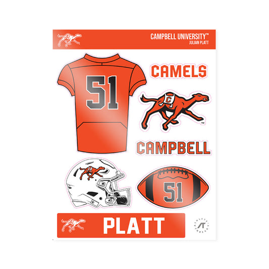 Campbell - NCAA Football : Julian Platt - Sticker Sheet-0