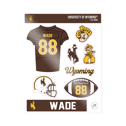 Wyoming - NCAA Football : Tell Wade - Sticker Sheet-0