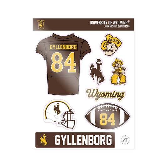 Wyoming - NCAA Football : John Michael Gyllenborg - Sticker Sheet-0