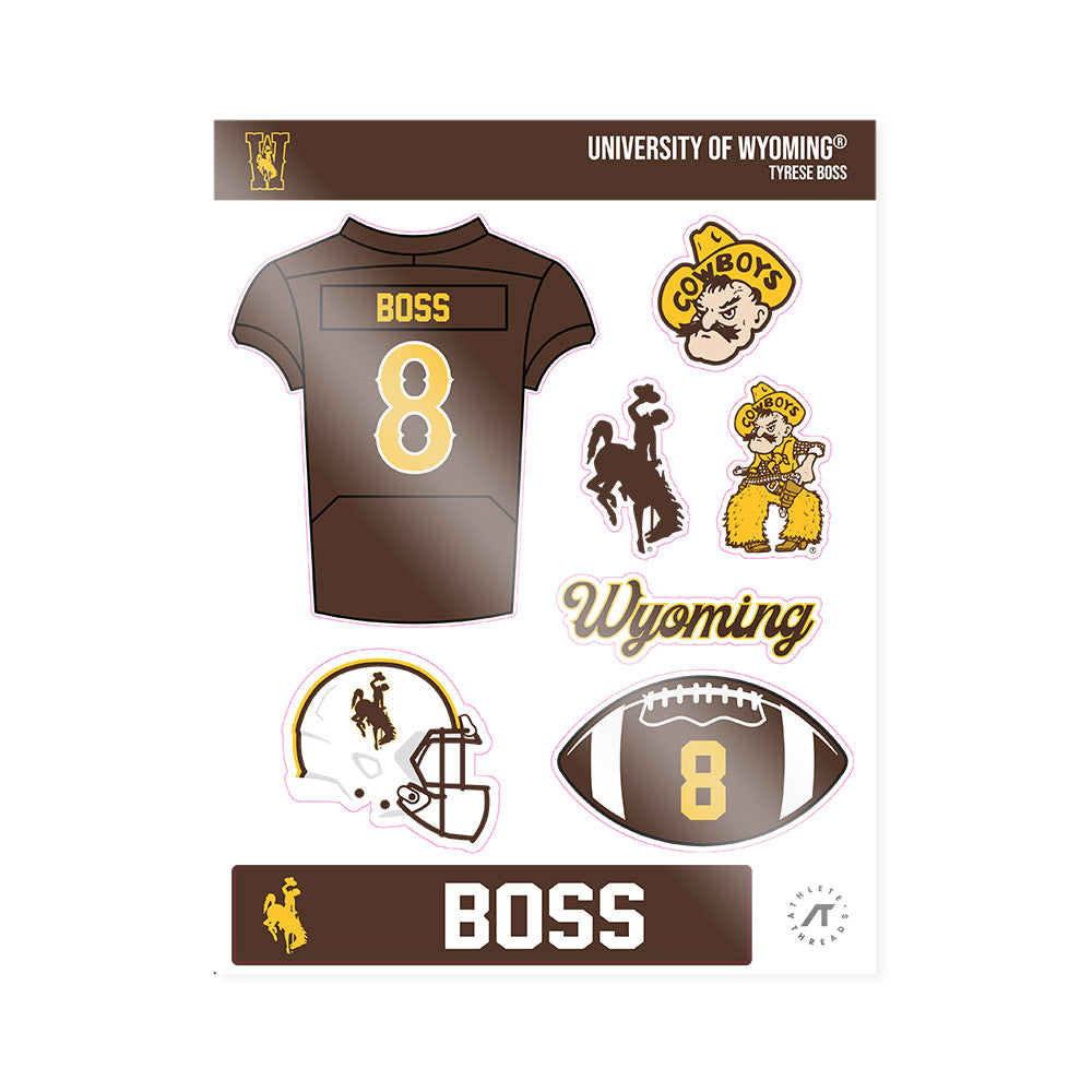 Wyoming - NCAA Football : Tyrese Boss - Sticker Sheet-0