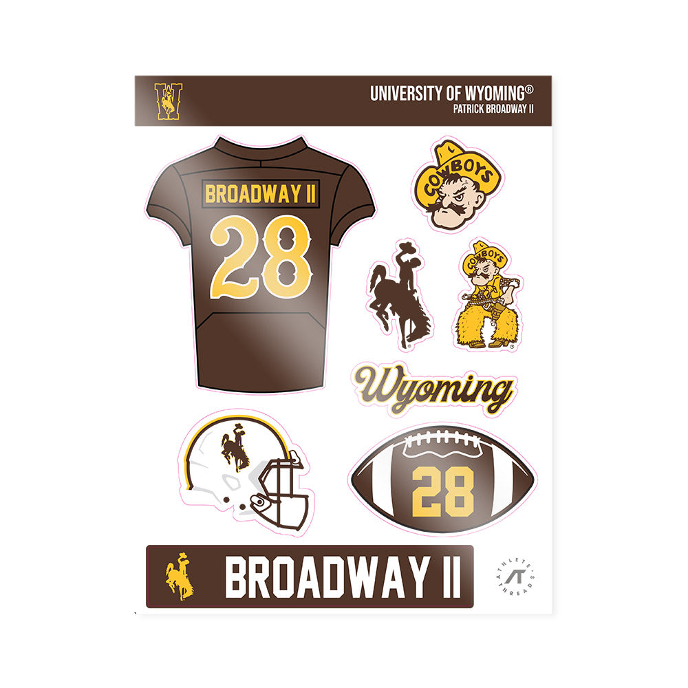 Wyoming - NCAA Football : Patrick Broadway II - Sticker Sheet-0
