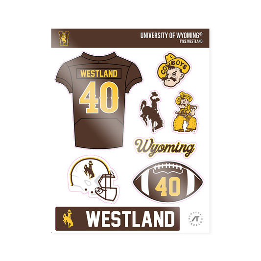 Wyoming - NCAA Football : Tyce Westland - Sticker Sheet-0