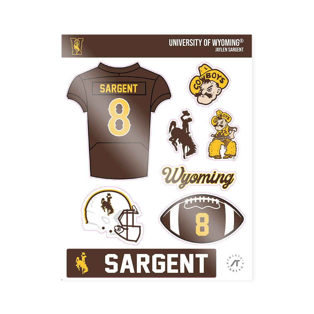 Wyoming - NCAA Football : Jaylen Sargent - Sticker Sheet-0