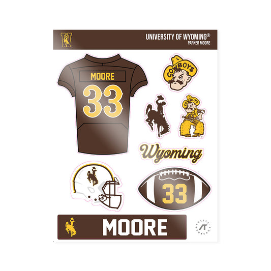 Wyoming - NCAA Football : Parker Moore - Sticker Sheet-0