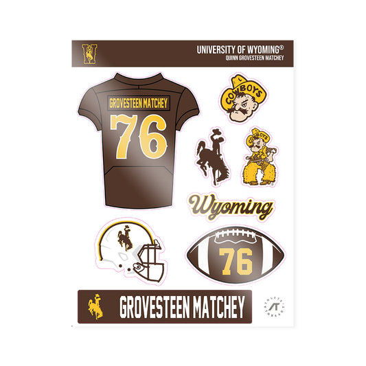 Wyoming - NCAA Football : Quinn Grovesteen Matchey - Sticker Sheet-0