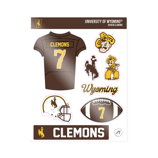 Wyoming - NCAA Football : Jayden Clemons - Sticker Sheet-0