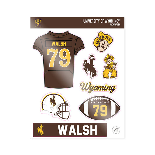 Wyoming - NCAA Football : Jack Walsh - Sticker Sheet-0