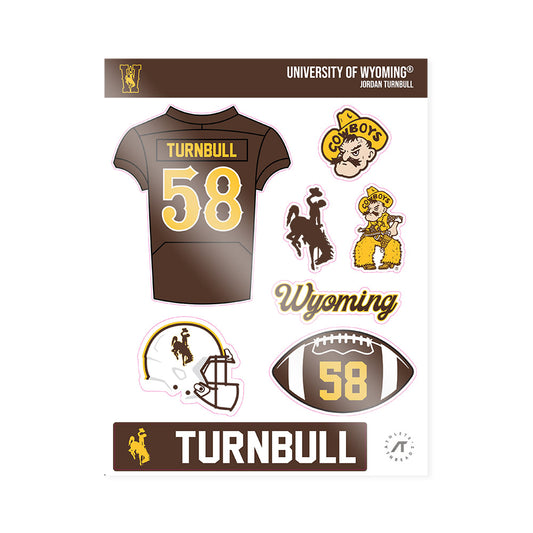 Wyoming - NCAA Football : Jordan Turnbull - Sticker Sheet-0