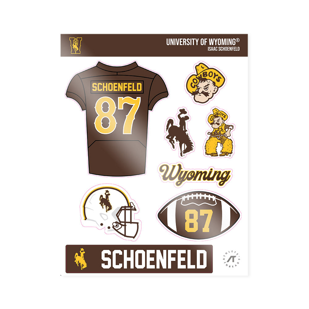 Wyoming - NCAA Football : Isaac Schoenfeld - Sticker Sheet-0
