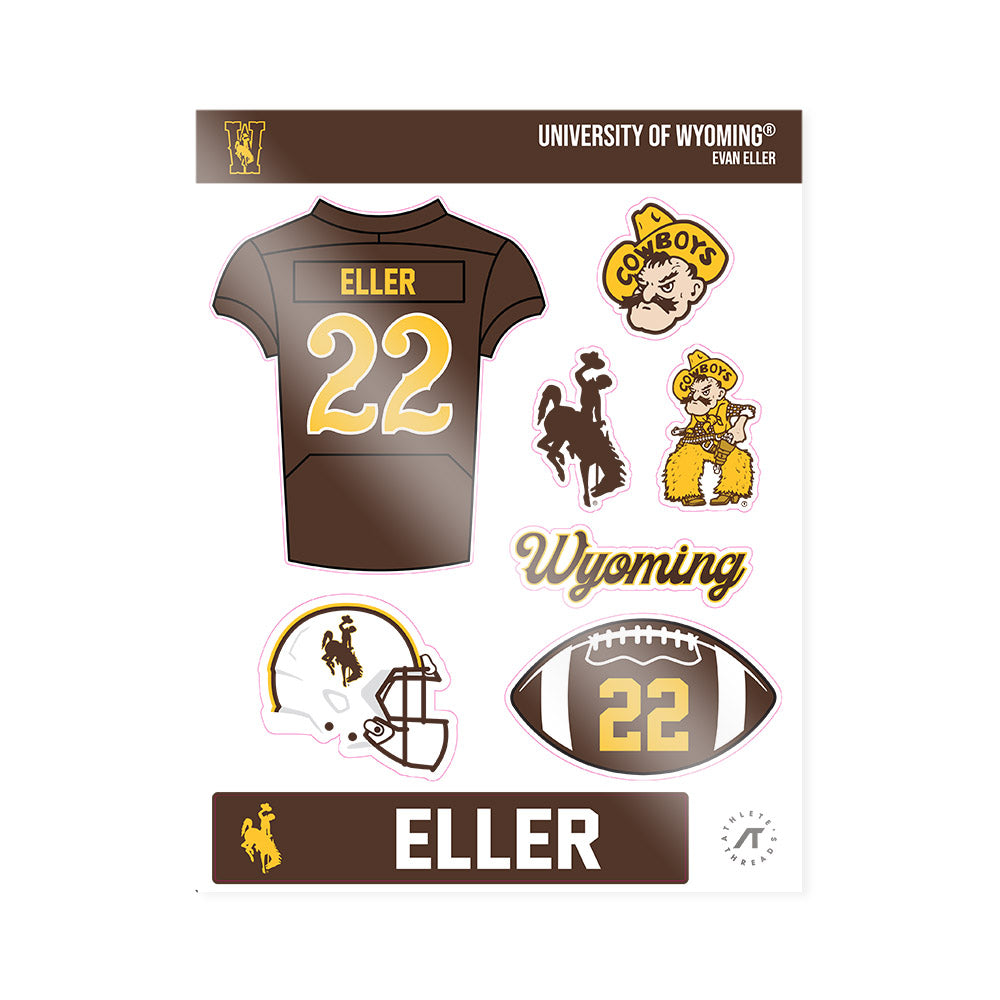 Wyoming - NCAA Football : Evan Eller - Sticker Sheet-0