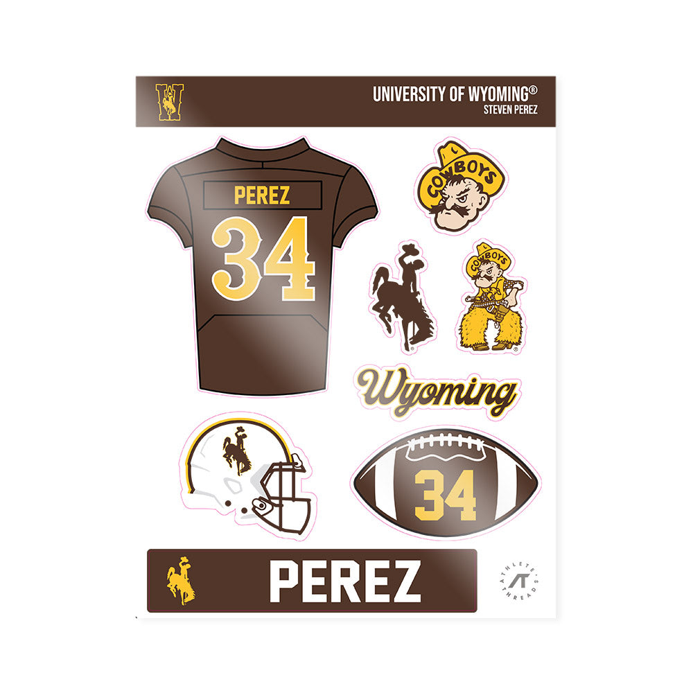 Wyoming - NCAA Football : Steven Perez - Sticker Sheet-0