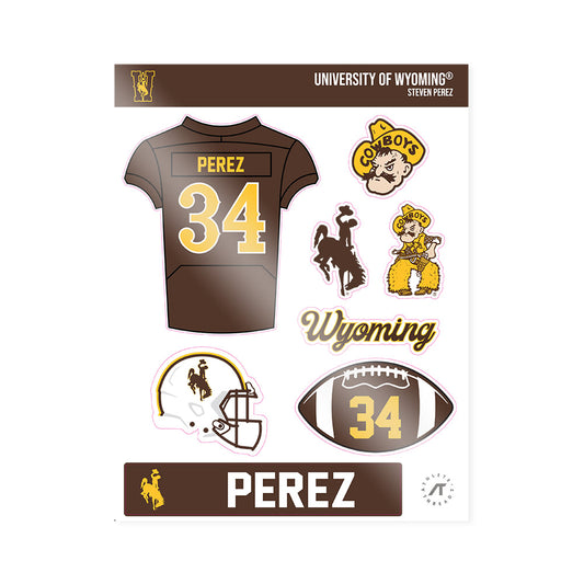 Wyoming - NCAA Football : Steven Perez - Sticker Sheet-0