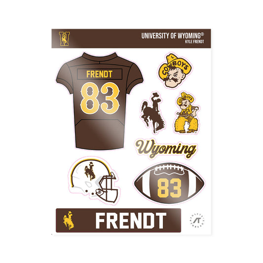 Wyoming - NCAA Football : Kyle Frendt - Sticker Sheet-0