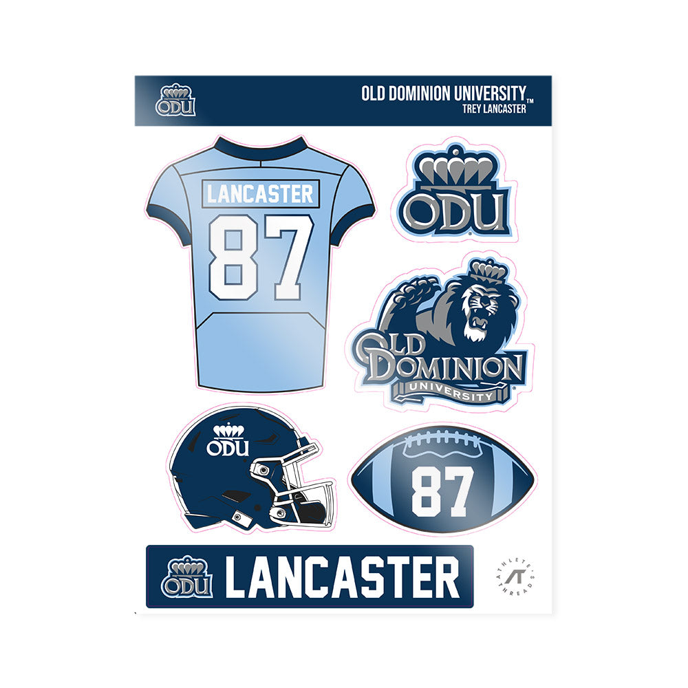 Old Dominion - NCAA Football : Trey Lancaster - Sticker Sheet-0