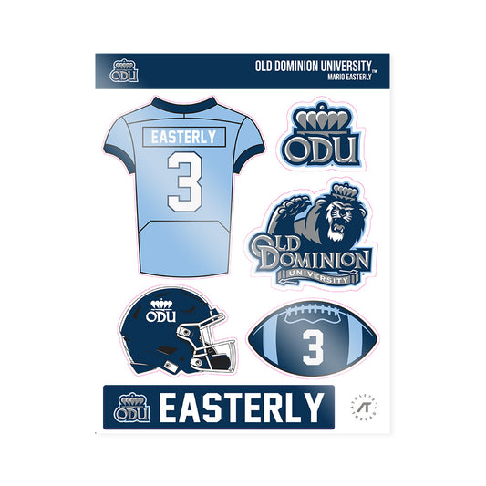 Old Dominion - NCAA Football : Mario Easterly - Sticker Sheet-0