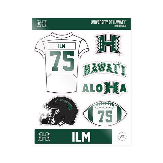 Hawaii - NCAA Football : Manning Ilm - Sticker Sheet-0