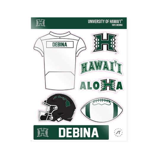 Hawaii - NCAA Football : Taye Debina - Sticker Sheet-0