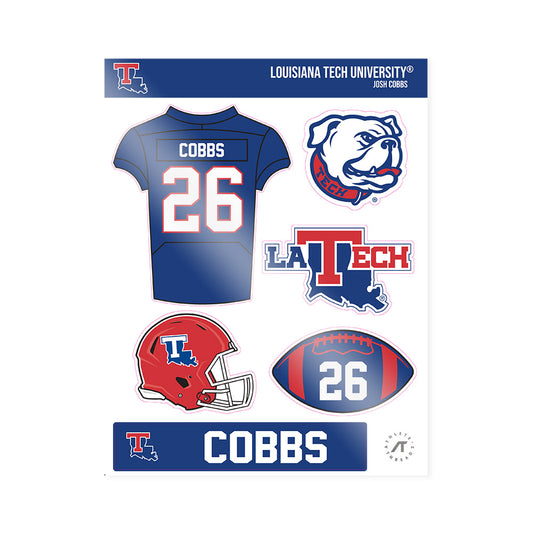 LA Tech - NCAA Football : Josh Cobbs - Sticker Sheet-0