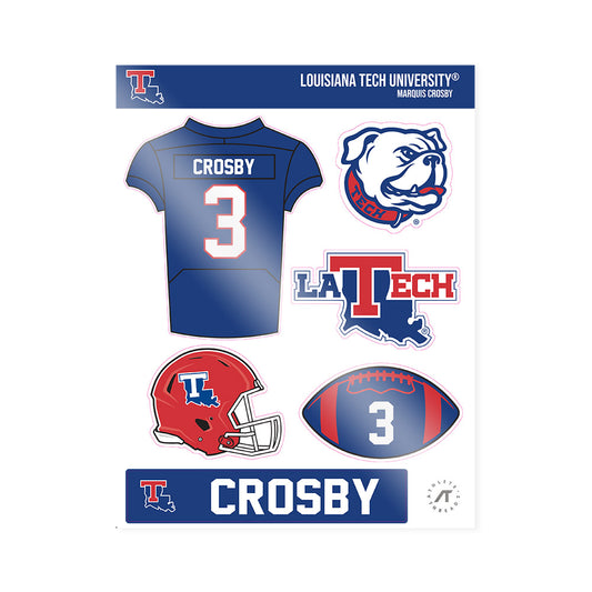 LA Tech - NCAA Football : Marquis Crosby - Sticker Sheet-0