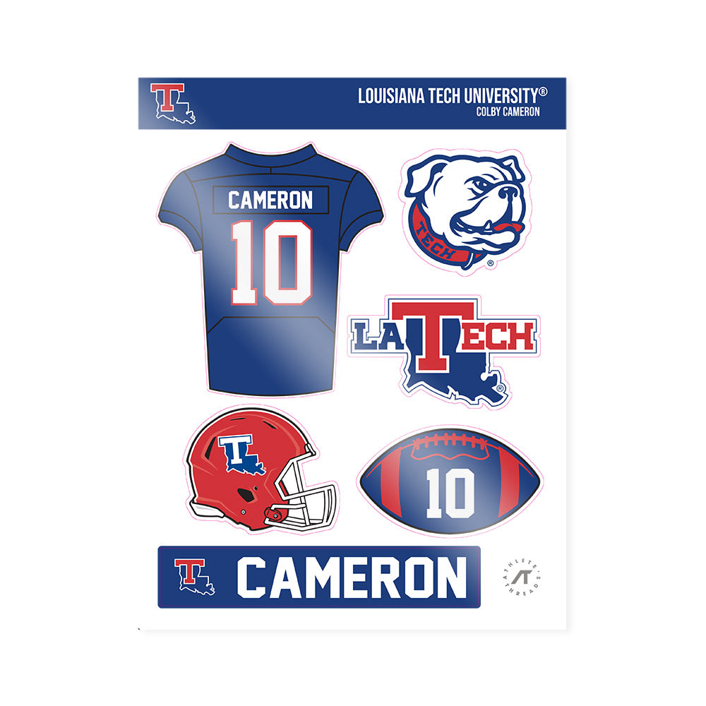 LA Tech - NCAA Football Legends : Colby Cameron - Sticker Sheet-0