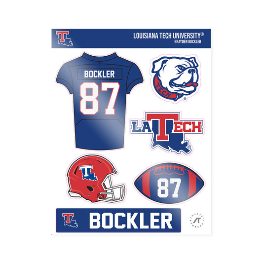 LA Tech - NCAA Football : Brayden Bockler - Sticker Sheet-0