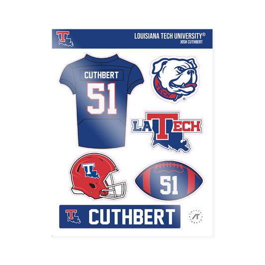 LA Tech - NCAA Football Legends : Josh Cuthbert - Sticker Sheet-0
