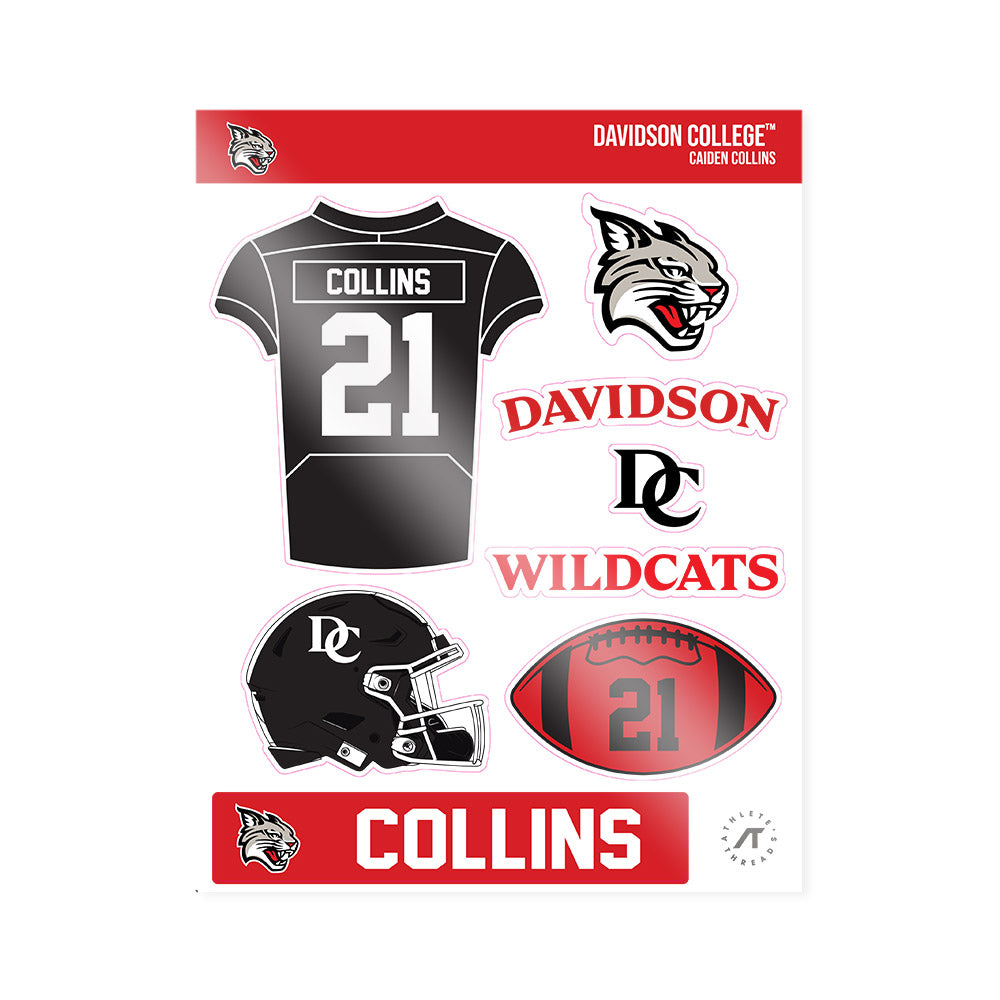 Davidson - NCAA Football : Caiden Collins - Sticker Sheet-0