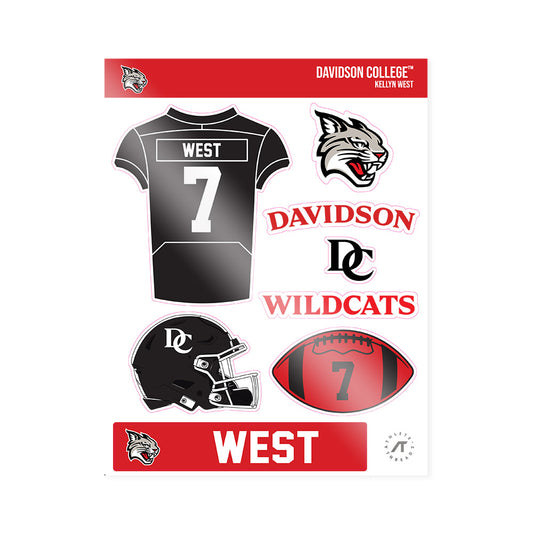 Davidson - NCAA Football : Kellyn West - Sticker Sheet-0