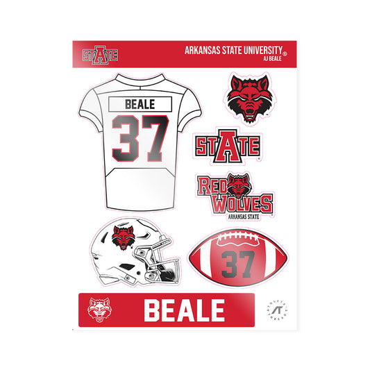 Arkansas State - NCAA Football : AJ Beale - Sticker Sheet-0