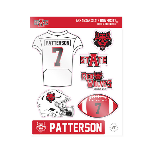 Arkansas State - NCAA Football : Courtney Patterson - Sticker Sheet-0