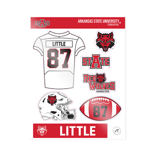 Arkansas State - NCAA Football : Tyler Little - Sticker Sheet-0