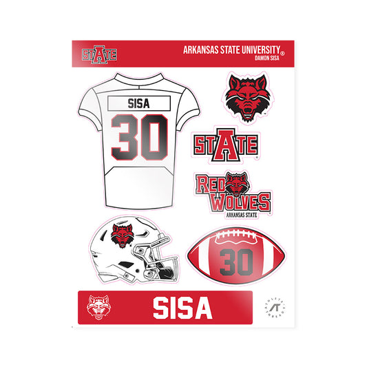 Arkansas State - NCAA Football : Damon Sisa - Sticker Sheet-0