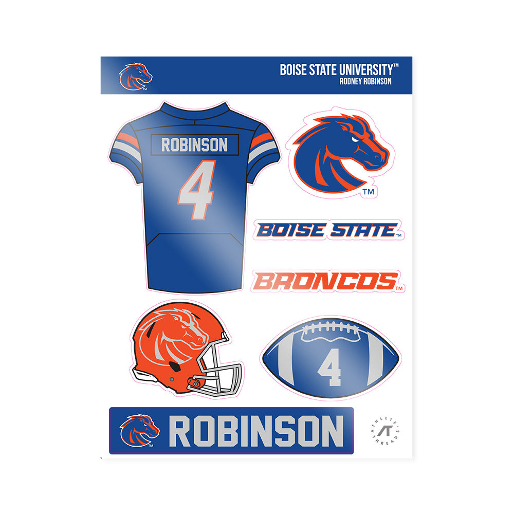 Boise State - NCAA Football : Rodney Robinson - Sticker Sheet-0