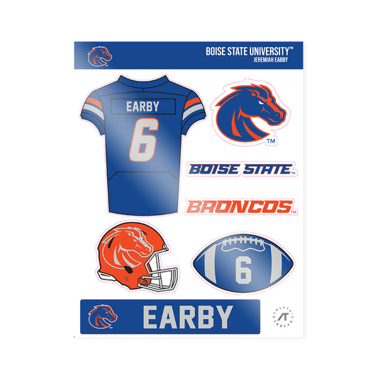 Boise State - NCAA Football : Jeremiah Earby - Sticker Sheet-0