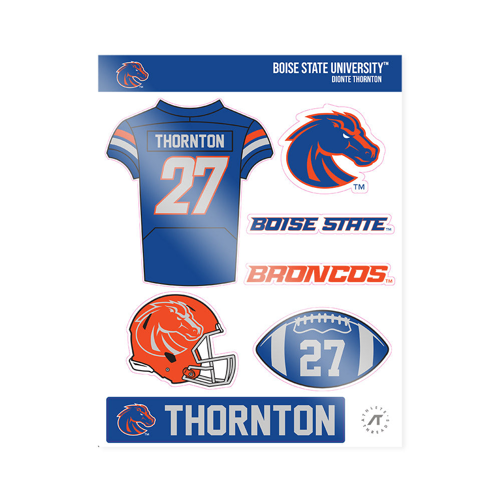 Boise State - NCAA Football : Dionte Thornton - Sticker Sheet-0