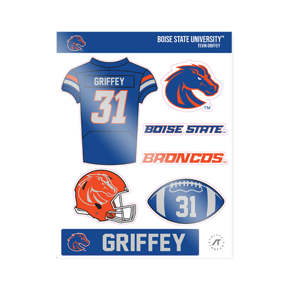 Boise State - NCAA Football : Tevin Griffey - Sticker Sheet-0