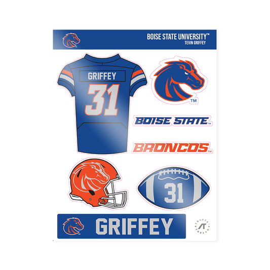 Boise State - NCAA Football : Tevin Griffey - Sticker Sheet-0