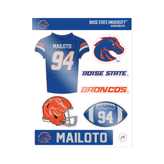Boise State - NCAA Football : Keanu Mailoto - Sticker Sheet-0