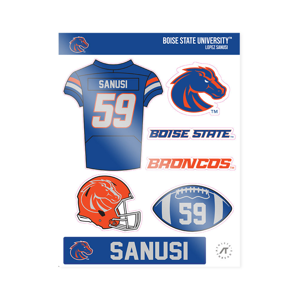 Boise State - NCAA Football : Lopez Sanusi - Sticker Sheet-0